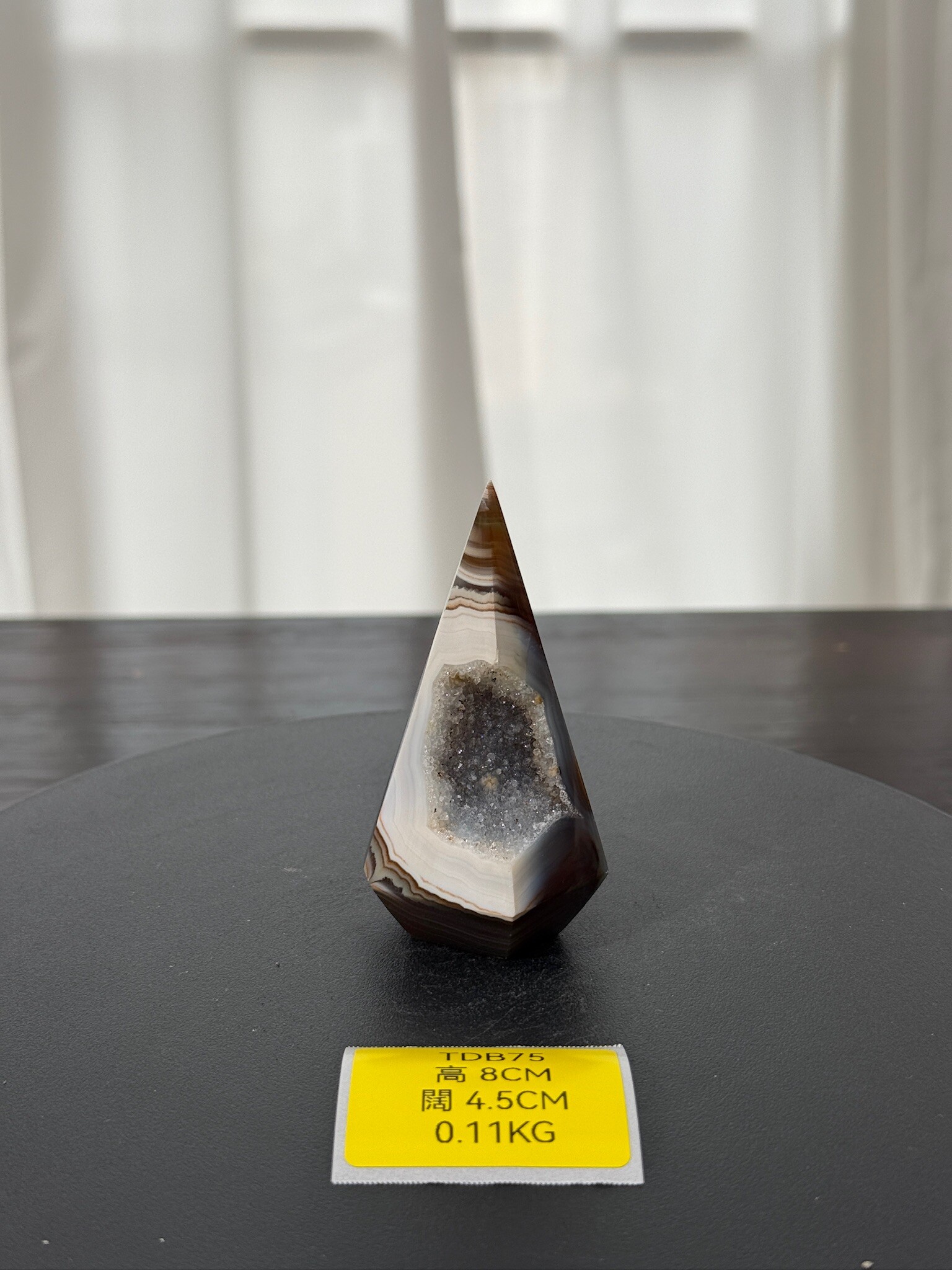 ZA258 TDB75 瑪瑙水晶帳幕星空 高度8cm 闊度4.5cm 重量0.11kg