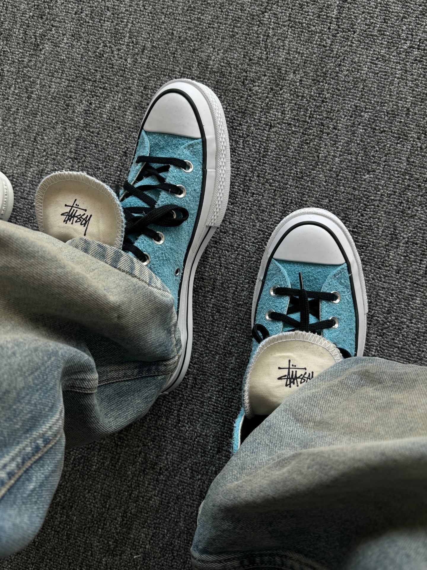 代購-Converse x Stussy All Star 70 "Sky Blue" 經典高筒 帆布鞋 男女同款 天空藍 A07663C