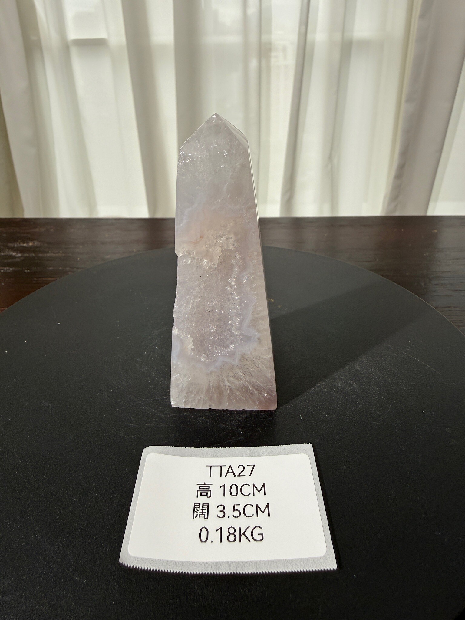 ZA354 TTA27 瑪瑙水晶方尖碑 高度10cm 闊度3.5cm 重量0.18kg