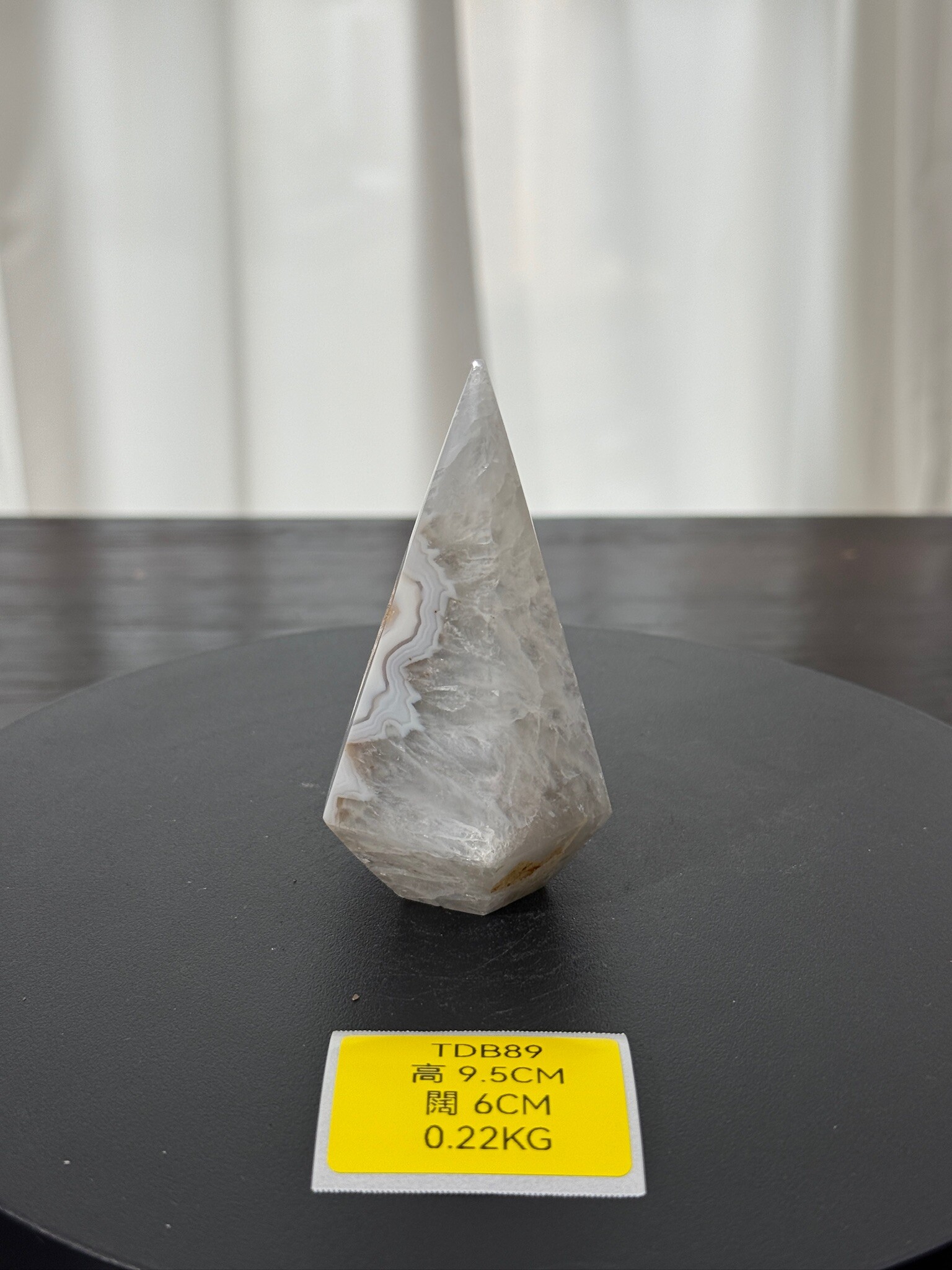 ZA272 TDB89 瑪瑙水晶帳幕星空 高度9.5cm 闊度6cm 重量0.22kg