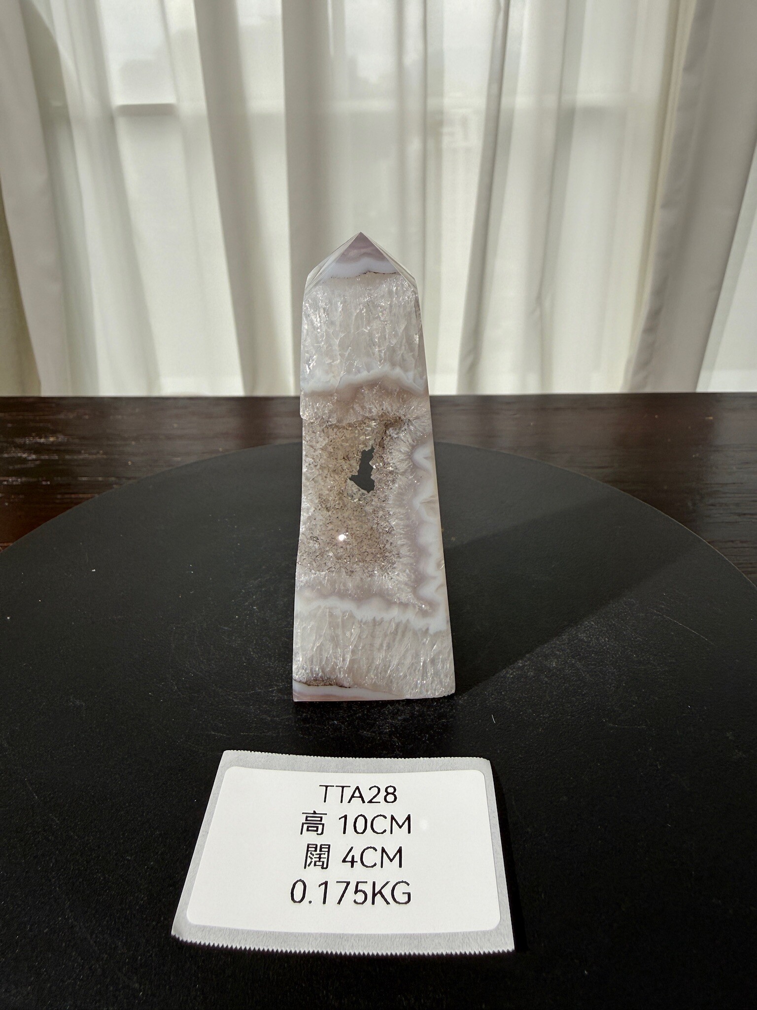 ZA355 TTA28 瑪瑙水晶方尖碑 高度10cm 闊度4cm 重量0.175kg