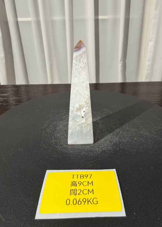 ZA484 TTB97 瑪瑙水晶方尖碑 高度9cm 闊度2cm 重量0.069kg