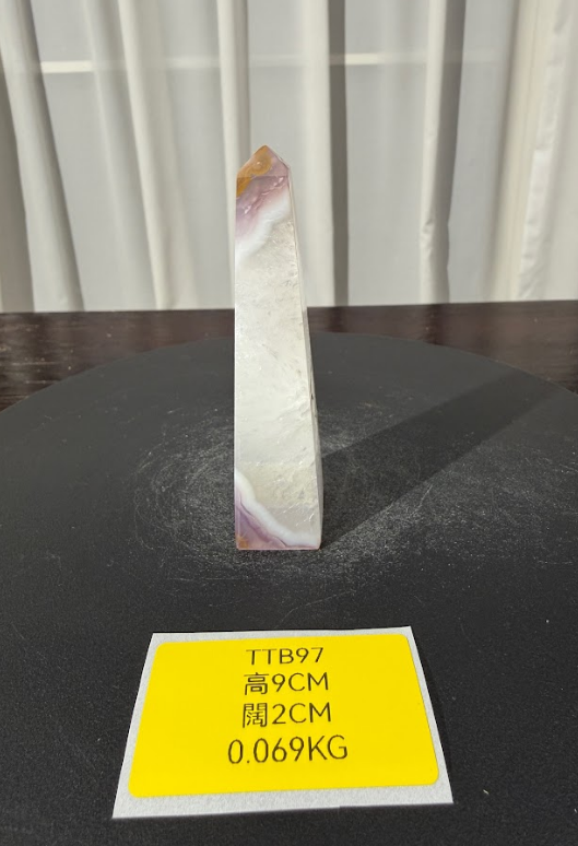 ZA484 TTB97 瑪瑙水晶方尖碑 高度9cm 闊度2cm 重量0.069kg