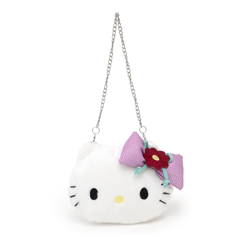 美版 Sanrio Hello Kitty 復古現代風條子和服造型 - 頭形散紙包連掛鏈