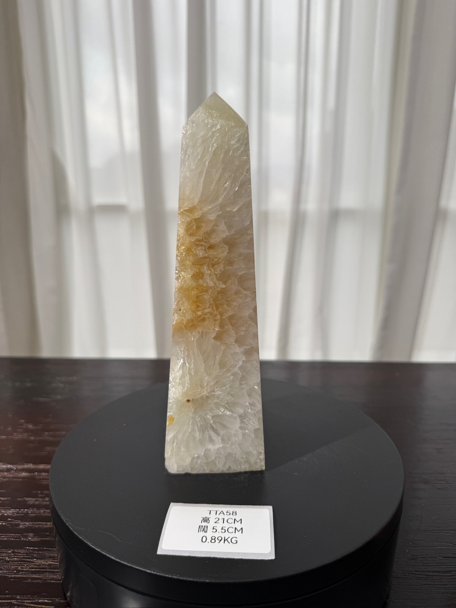 ZA385 TTA58 瑪瑙水晶方尖碑 高度21cm 闊度5.5cm 重量0.89kg