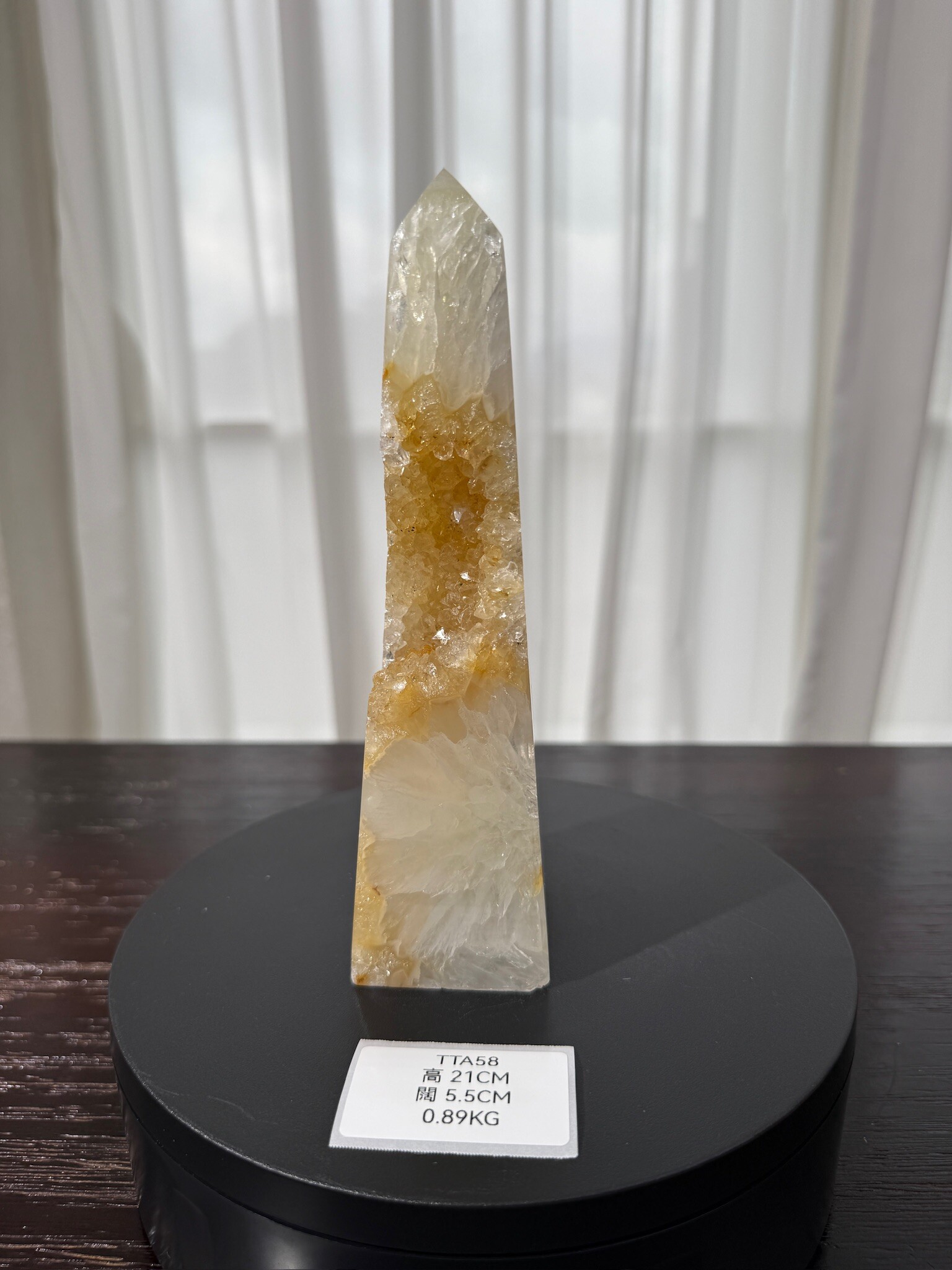 ZA385 TTA58 瑪瑙水晶方尖碑 高度21cm 闊度5.5cm 重量0.89kg