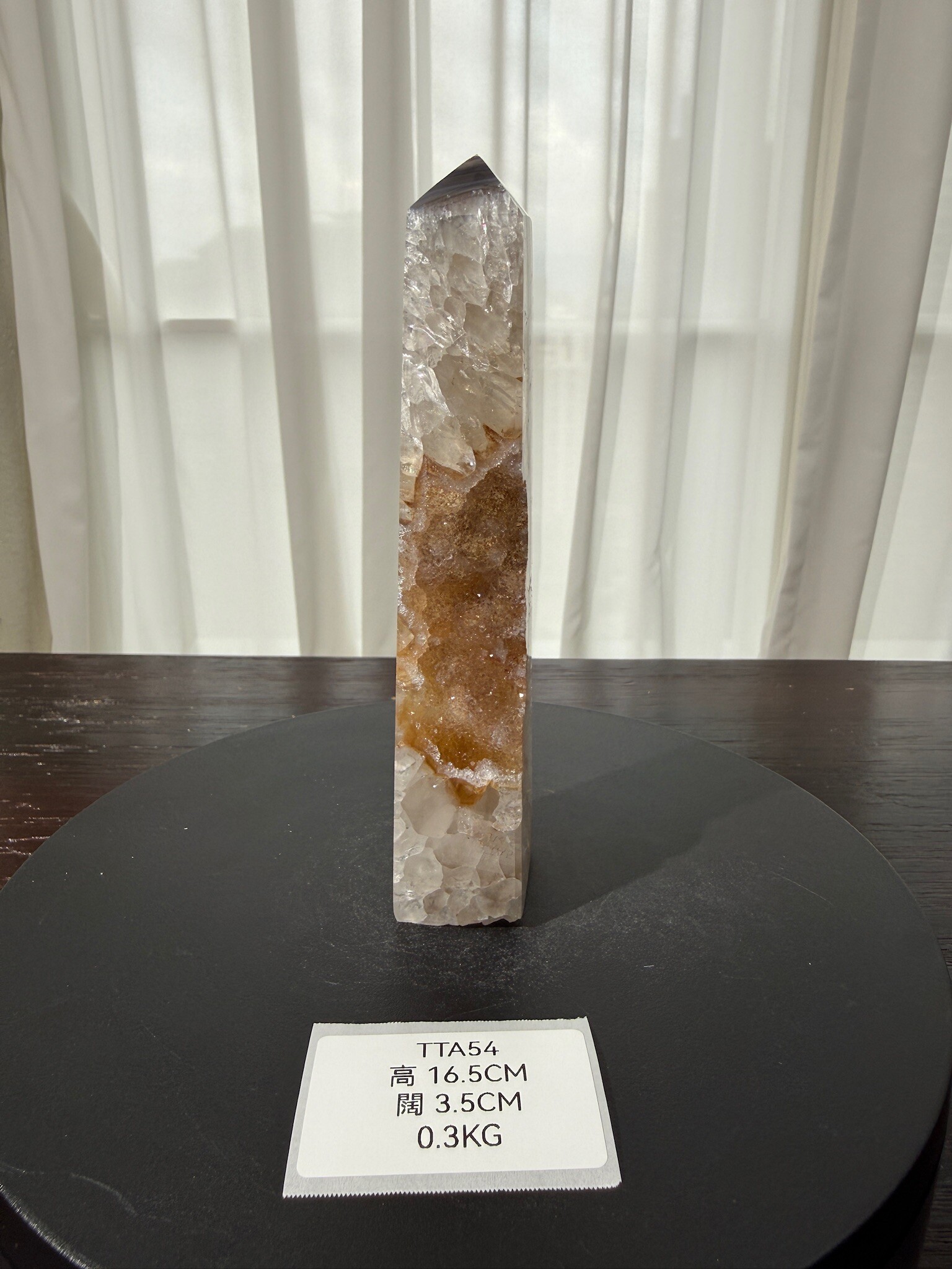 ZA381 TTA54 瑪瑙水晶方尖碑 高度16.5cm 闊度3.5cm 重量0.3kg