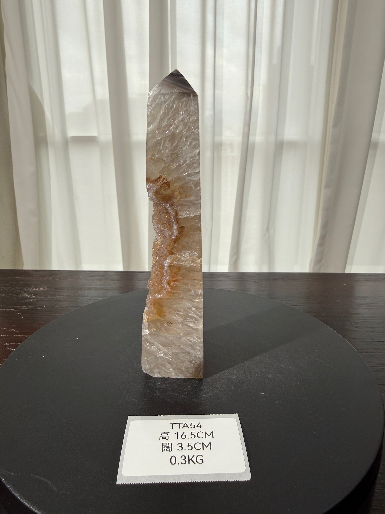 ZA381 TTA54 瑪瑙水晶方尖碑 高度16.5cm 闊度3.5cm 重量0.3kg