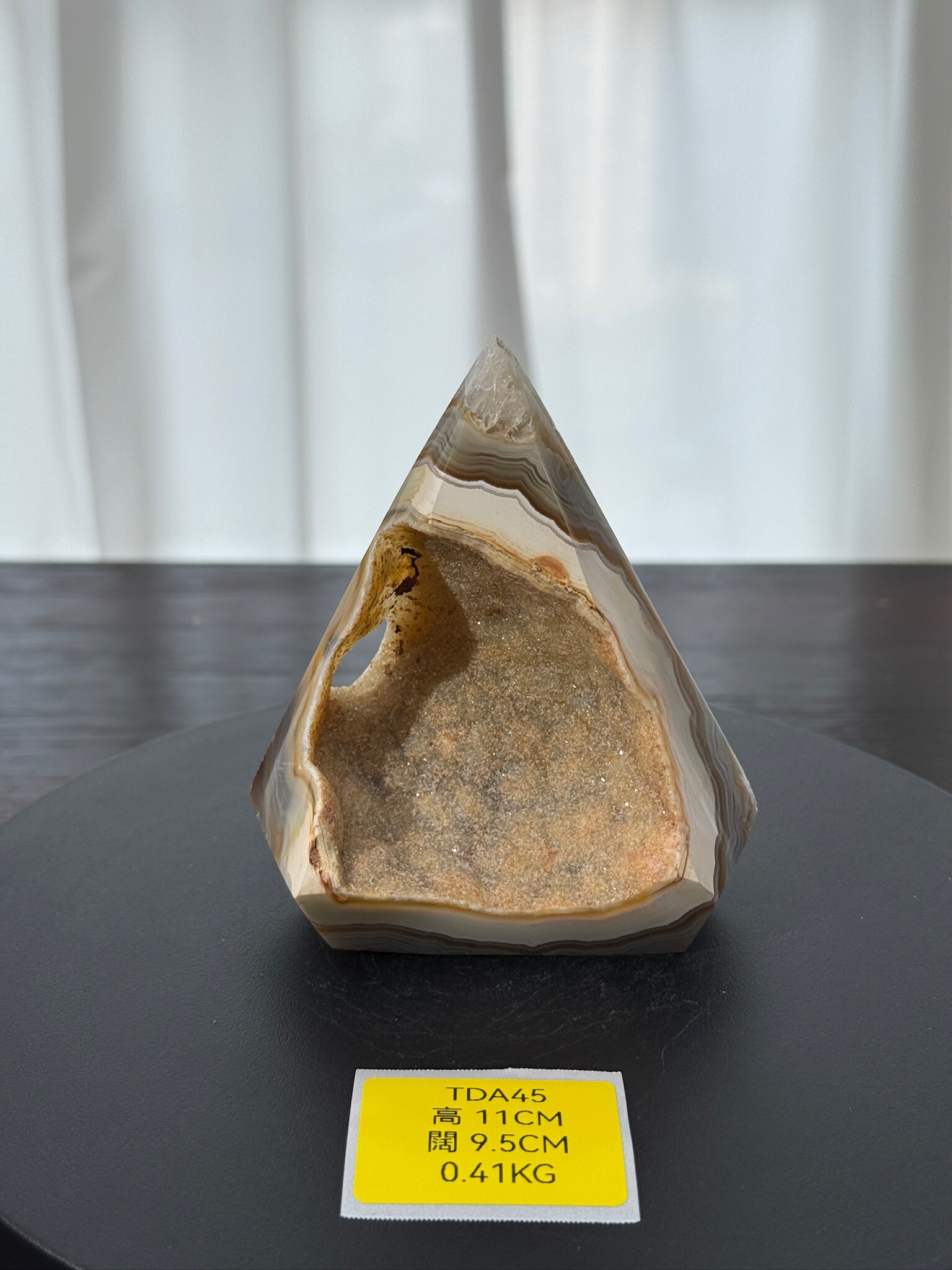 ZA167 TDA45 瑪瑙水晶帳幕星空 高度11cm 闊度9.5cm 重量0.41kg