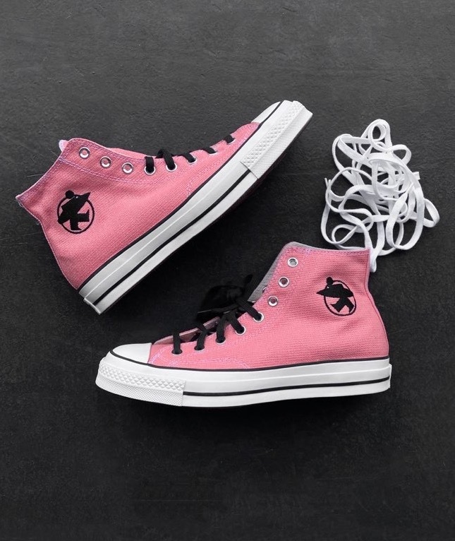 代購-Converse ×Stussy 1970s "Surfman" 經典高筒 帆布鞋 男女同款 黑粉 A02052C