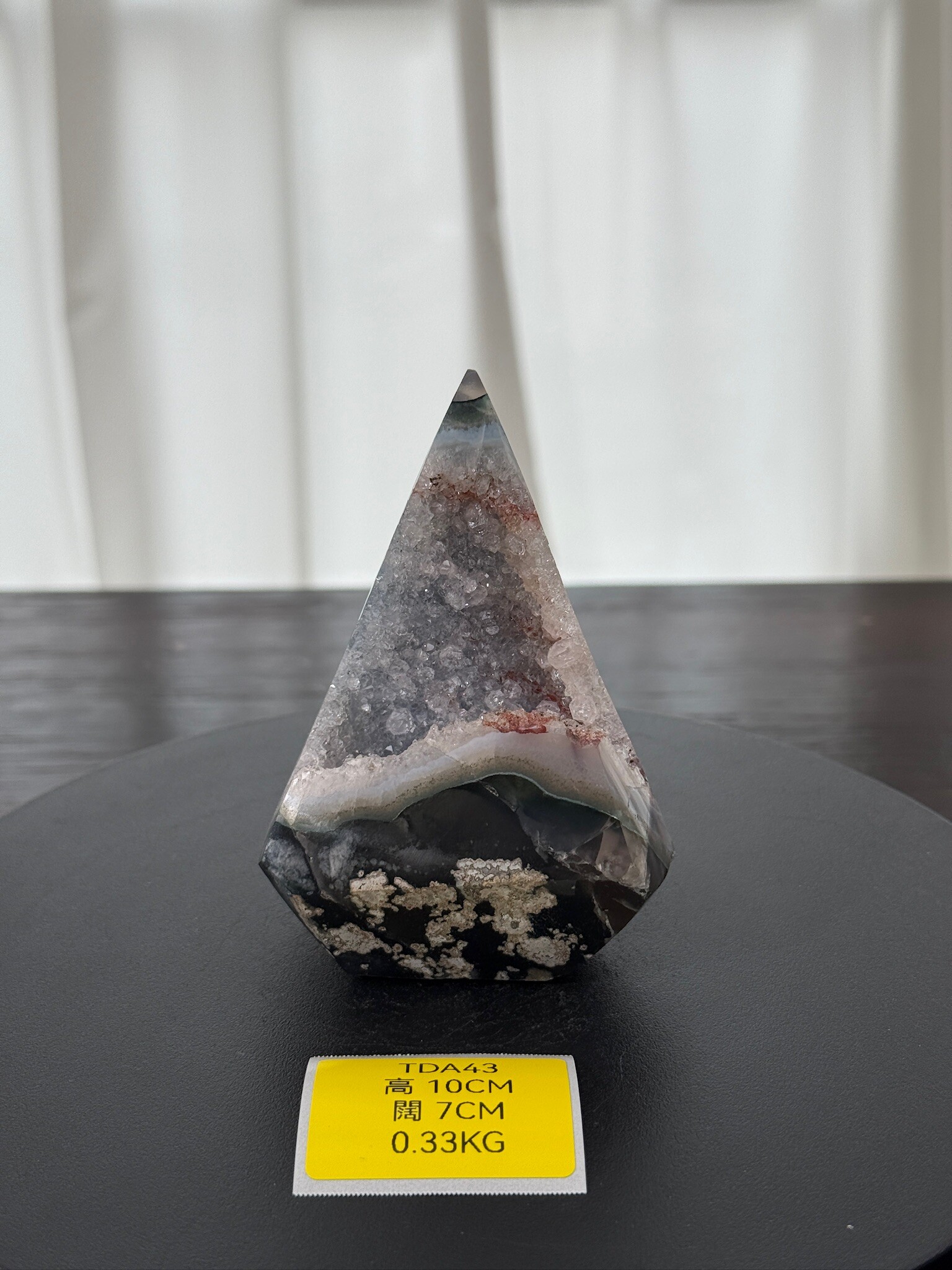 ZA165 TDA43 瑪瑙水晶帳幕星空 高度10cm 闊度7cm 重量0.33kg