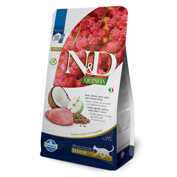 N&D – 天然藜麥無穀機能系列 - 高齡貓專用 羊肉&椰子 Senior Lamb and Coconut 1.5kg