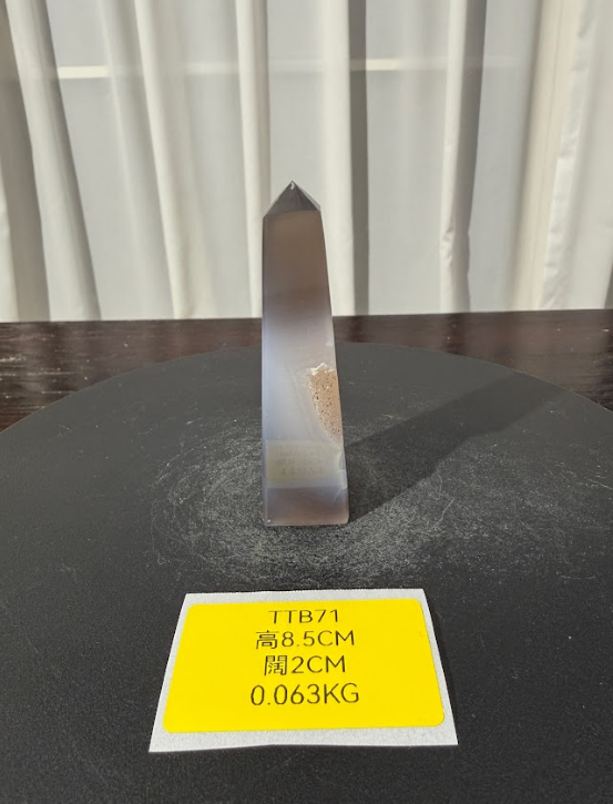 ZA458 TTB71 瑪瑙水晶方尖碑 高度8.5cm 闊度2cm 重量0.063kg