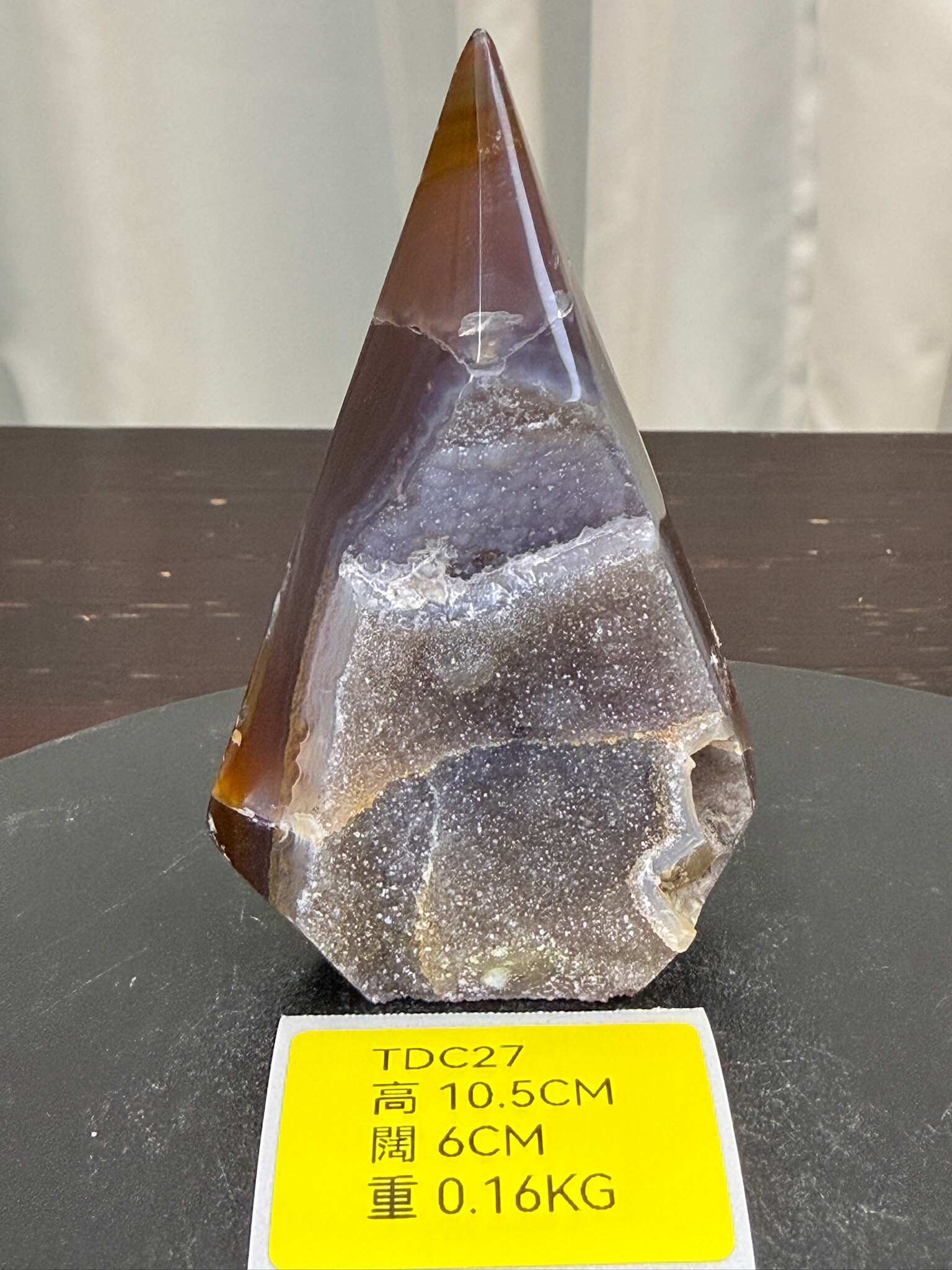 ZA301 TDC27 瑪瑙水晶帳幕星空 高度10.5cm 闊度6cm 重量0.16kg