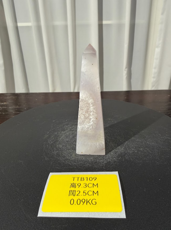 ZA496 TTB109 瑪瑙水晶方尖碑 高度9.3cm 闊度2.5cm 重量0.09kg