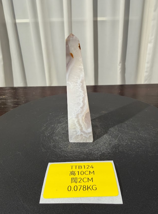 ZA511 TTB124 瑪瑙水晶方尖碑 高度10cm 闊度2cm 重量0.078kg