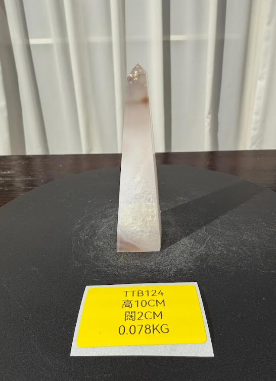 ZA511 TTB124 瑪瑙水晶方尖碑 高度10cm 闊度2cm 重量0.078kg