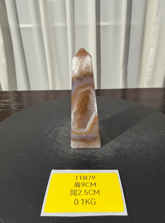 ZA466 TTB79 瑪瑙水晶方尖碑 高度9cm 闊度2.5cm 重量0.1kg