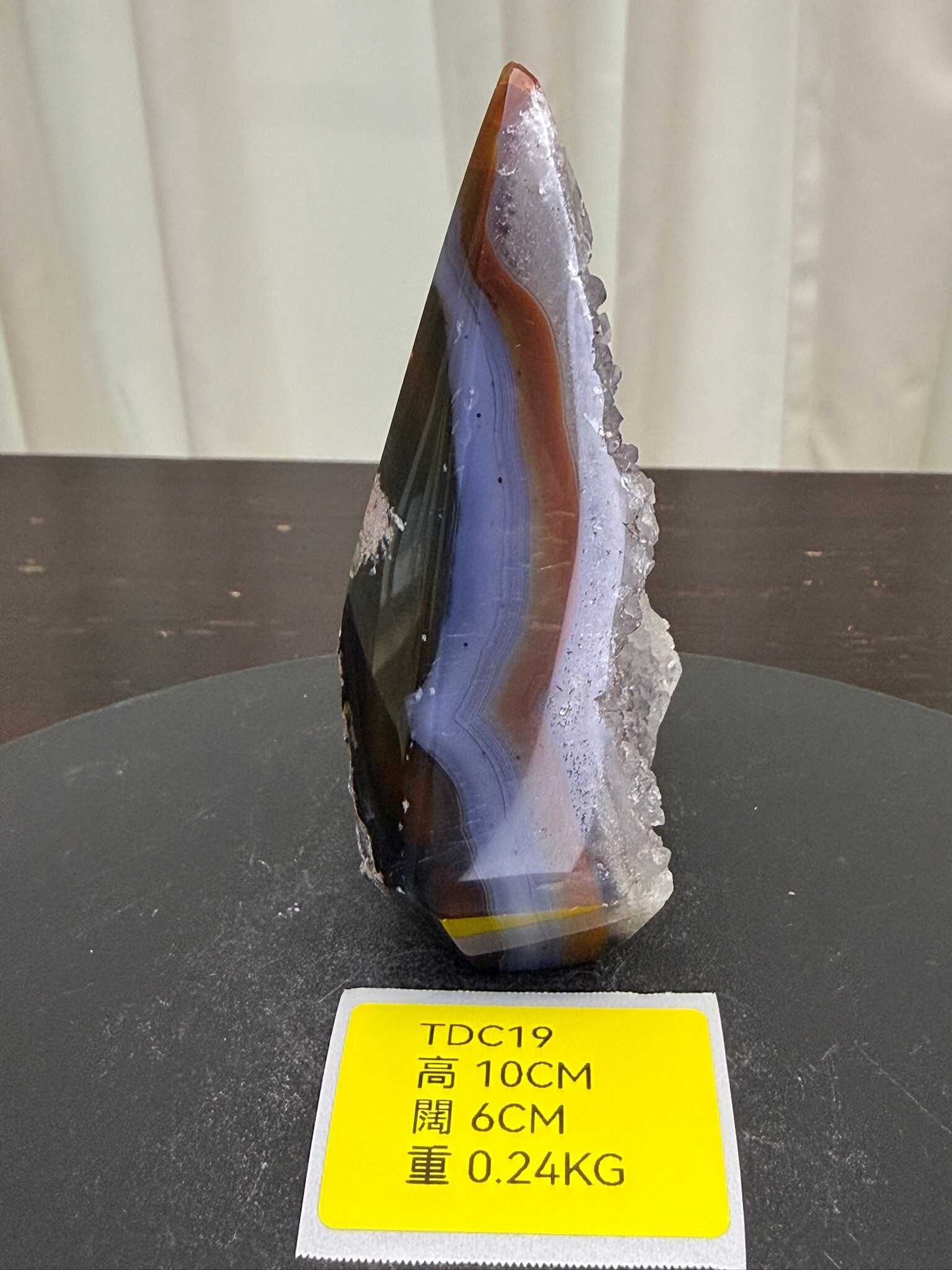 ZA293 TDC19 瑪瑙水晶帳幕星空 高度10cm 闊度6cm 重量0.24kg