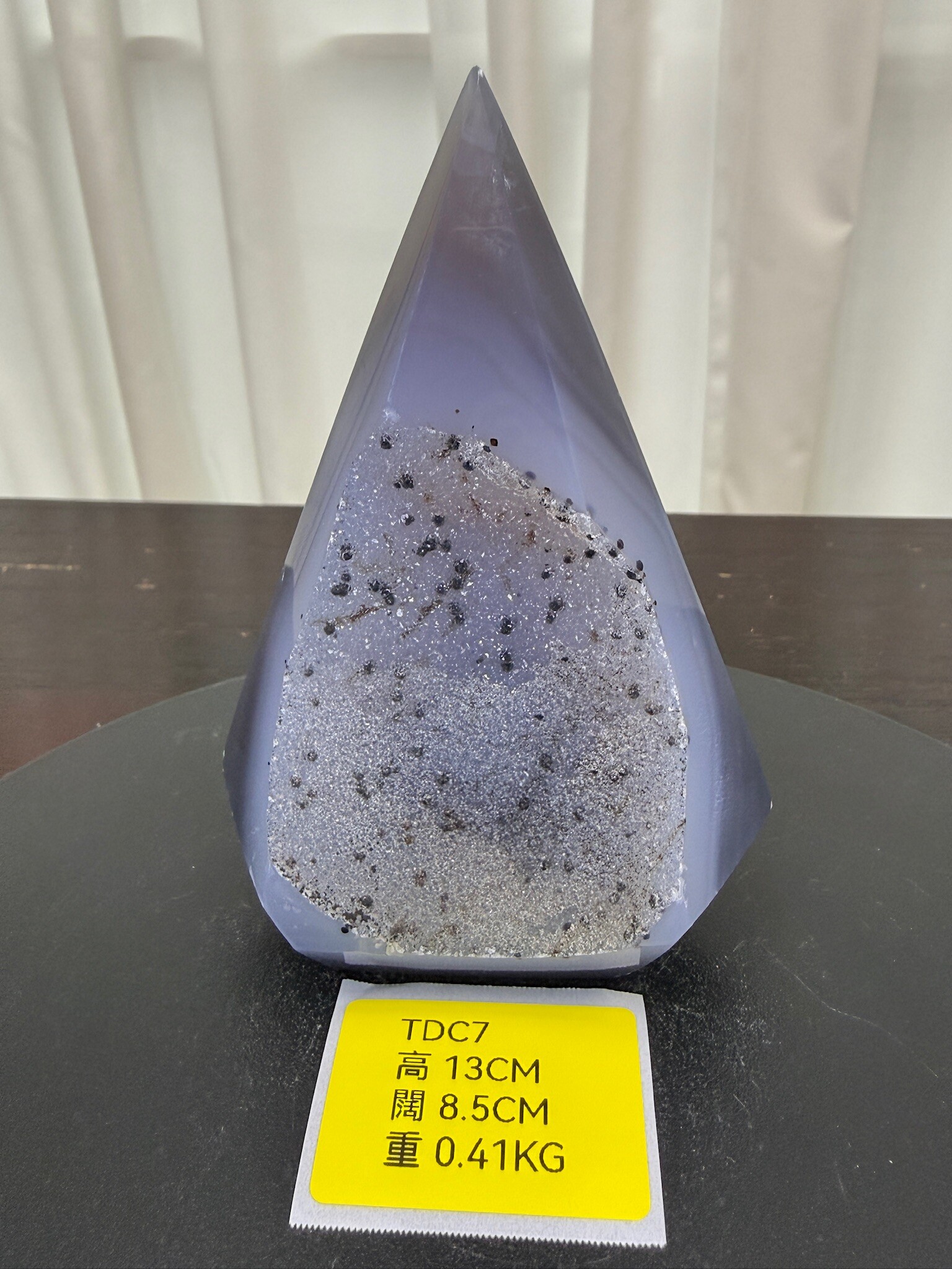 ZA281 TDC7 瑪瑙水晶帳幕星空 高度13cm 闊度8.5cm 重量0.41kg