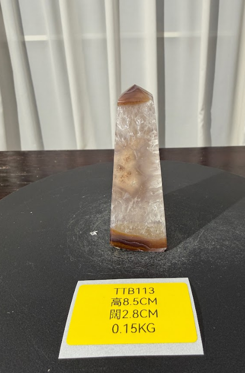 ZA500 TTB113 瑪瑙水晶方尖碑 高度8.5cm 闊度2.8cm 重量0.15kg