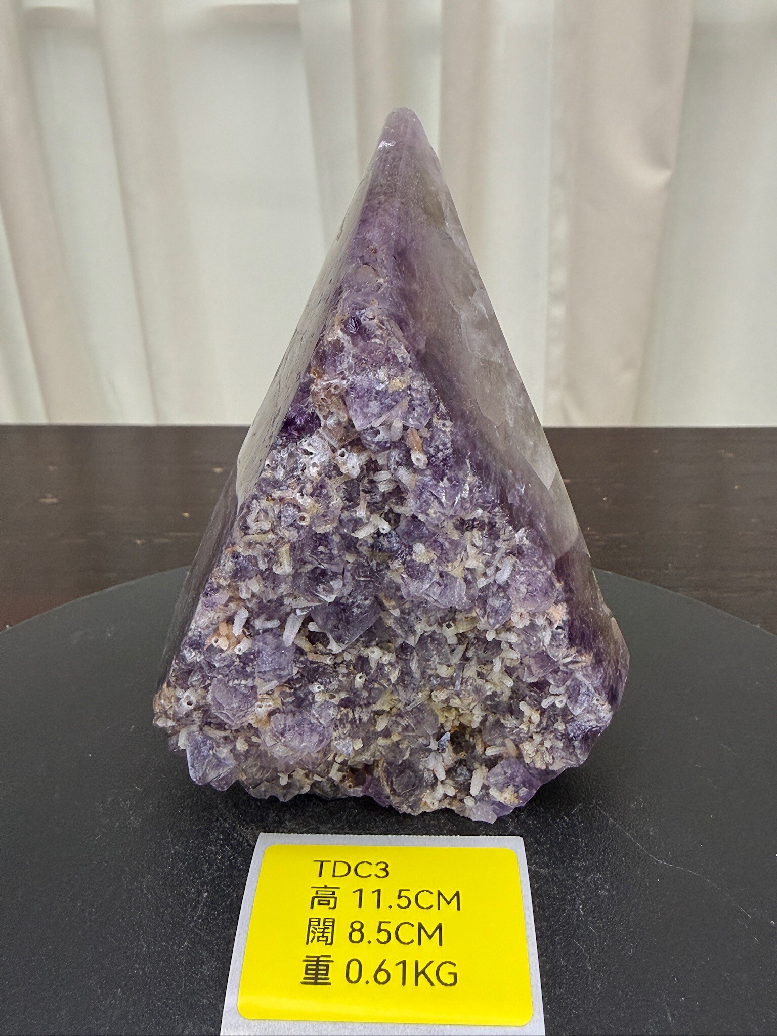 ZA277 TDC3 瑪瑙水晶帳幕星空 高度11.5cm 闊度8.5cm 重量0.61kg