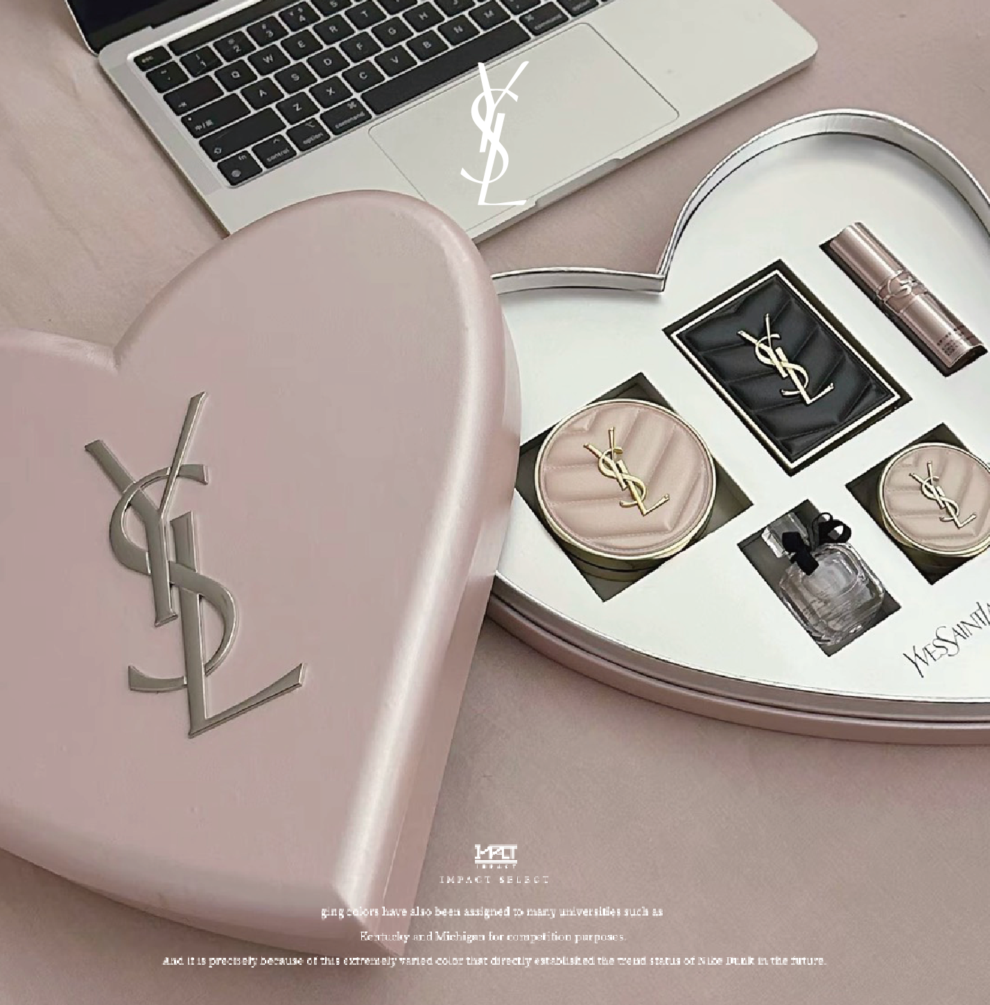 YSL 聖羅蘭 海外限定 愛心禮盒 口紅雙入組 巴黎限定豪華組 粉管 銀管 粉氣墊 香水
