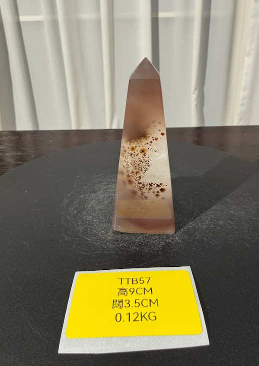 ZA444 TTB57 瑪瑙水晶方尖碑 高度9cm 闊度3.5cm 重量0.12kg