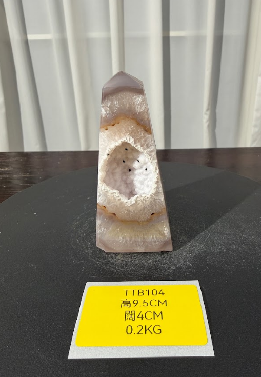 ZA491 TTB104 瑪瑙水晶方尖碑 高度9.5cm 闊度4cm 重量0.2kg