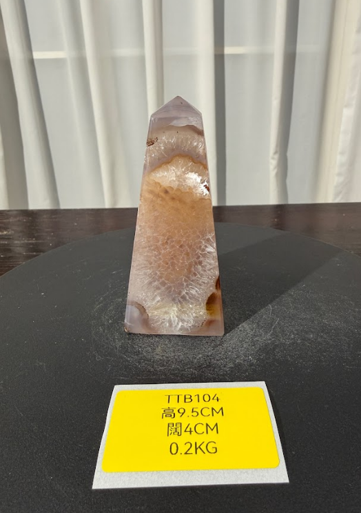 ZA491 TTB104 瑪瑙水晶方尖碑 高度9.5cm 闊度4cm 重量0.2kg