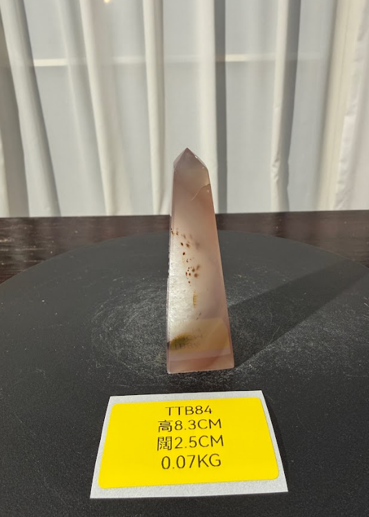 ZA471 TTB84 瑪瑙水晶方尖碑 高度8.3cm 闊度2.5cm 重量0.07kg