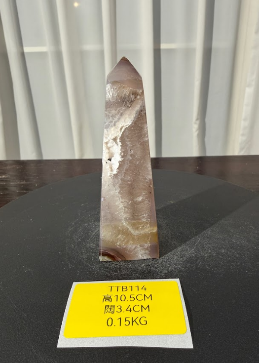 ZA501 TTB114 瑪瑙水晶方尖碑 高度10.5cm 闊度3.4cm 重量0.15kg