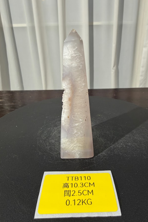 ZA497 TTB110 瑪瑙水晶方尖碑 高度10.3cm 闊度2.5cm 重量0.12kg