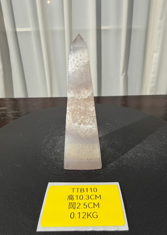 ZA497 TTB110 瑪瑙水晶方尖碑 高度10.3cm 闊度2.5cm 重量0.12kg