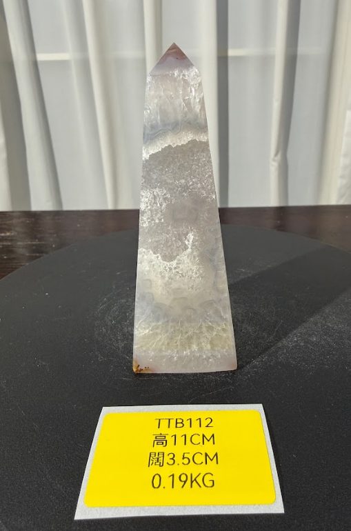 ZA499 TTB112 瑪瑙水晶方尖碑 高度11cm 闊度3.5cm 重量0.19kg