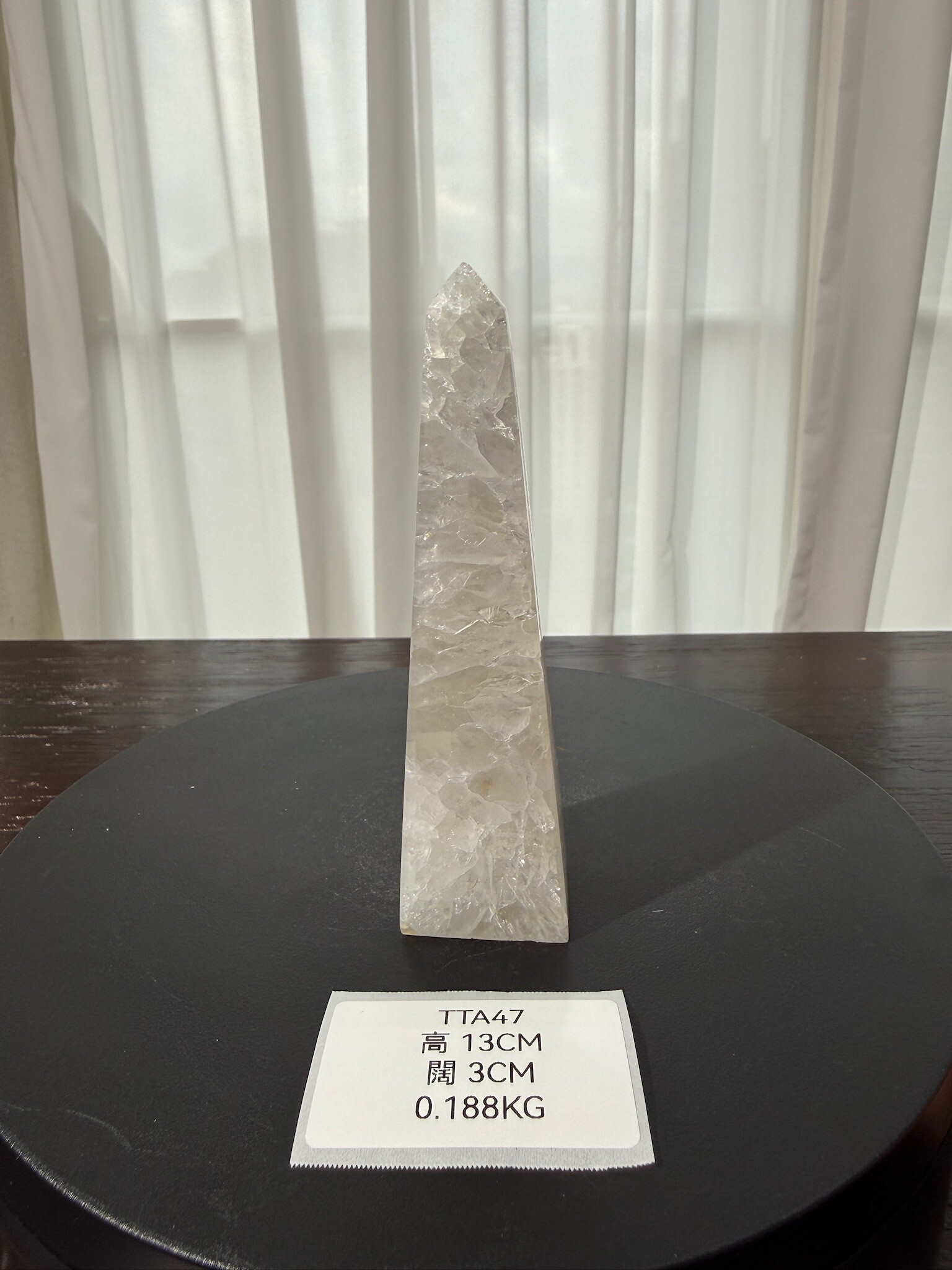 ZA374 TTA47 瑪瑙水晶方尖碑 高度13cm 闊度3cm 重量0.188kg