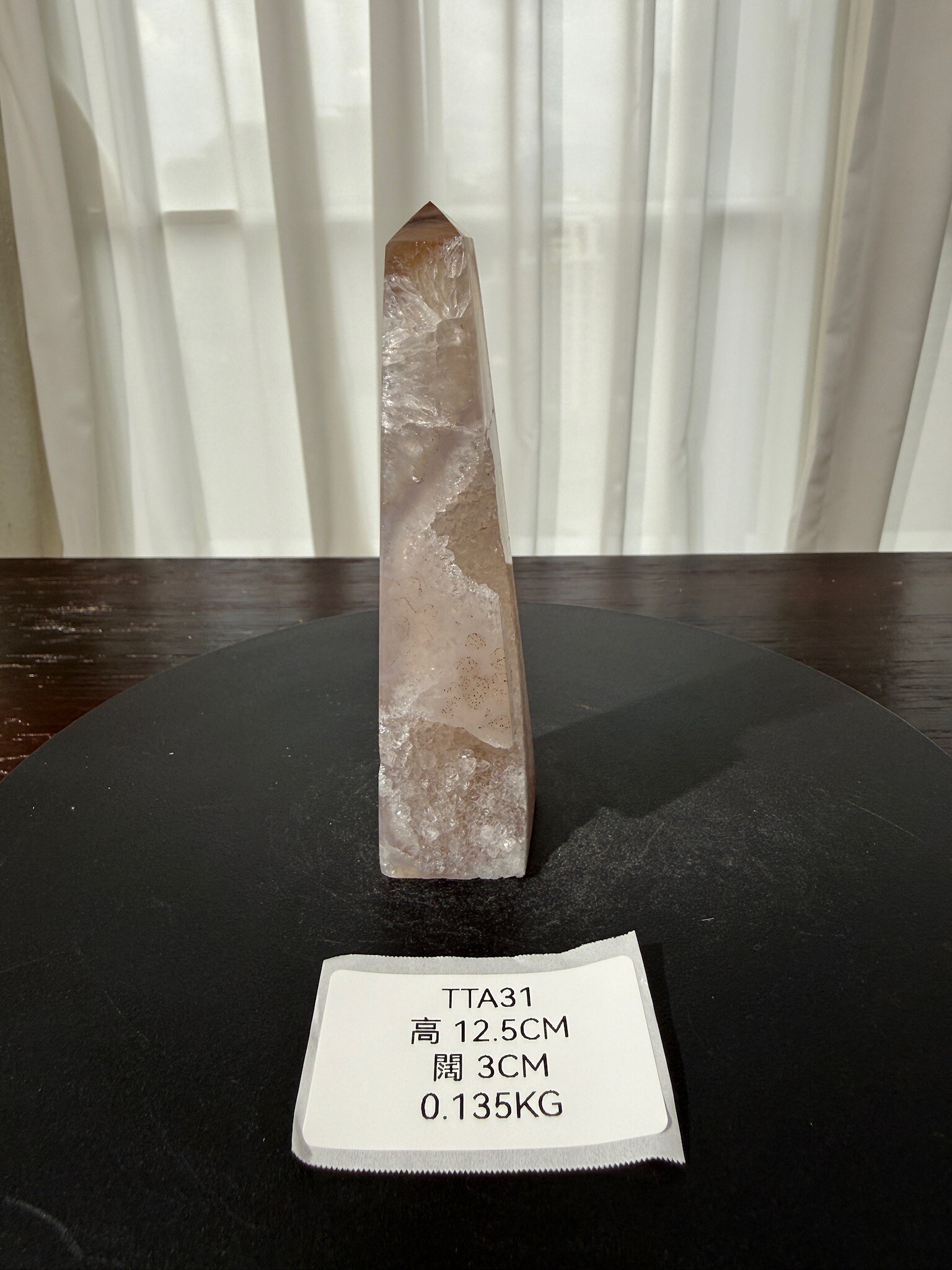 ZA358 TTA31 瑪瑙水晶方尖碑 高度12.5cm 闊度3cm 重量0.135kg