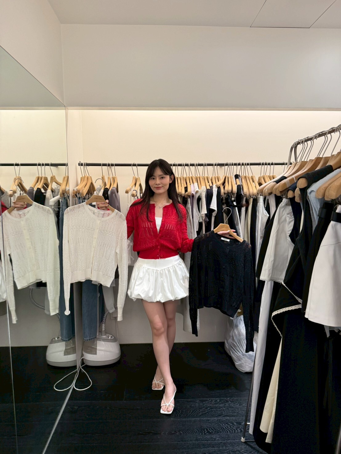 OB6137 針織通花外套