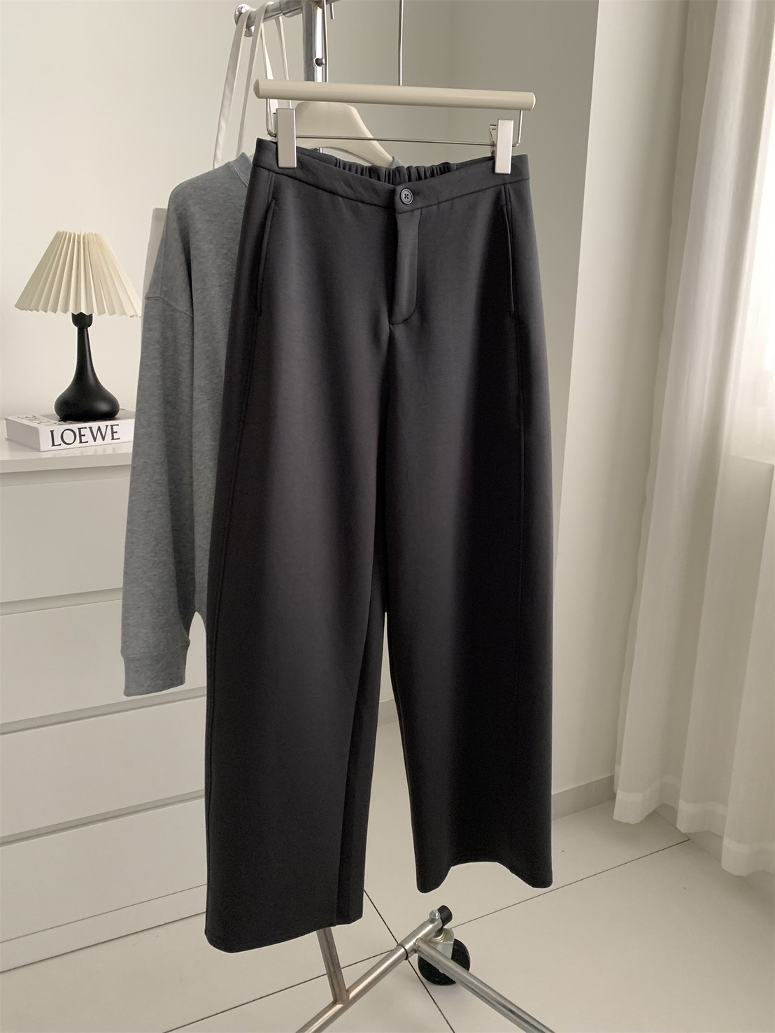 No.2376 空氣層半鬆緊直筒休閒褲