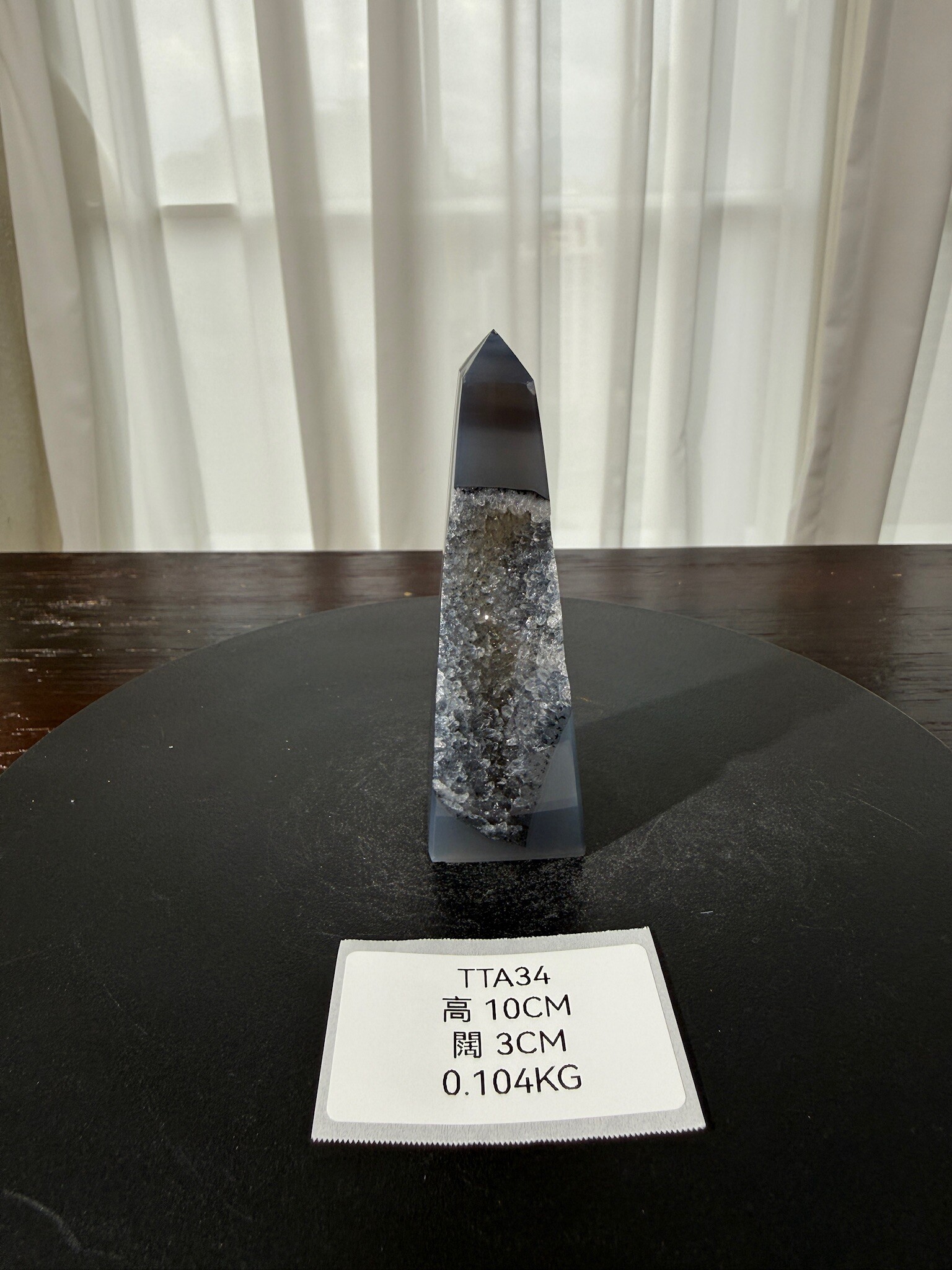 ZA361 TTA34 瑪瑙水晶方尖碑 高度10cm 闊度3cm 重量0.104kg