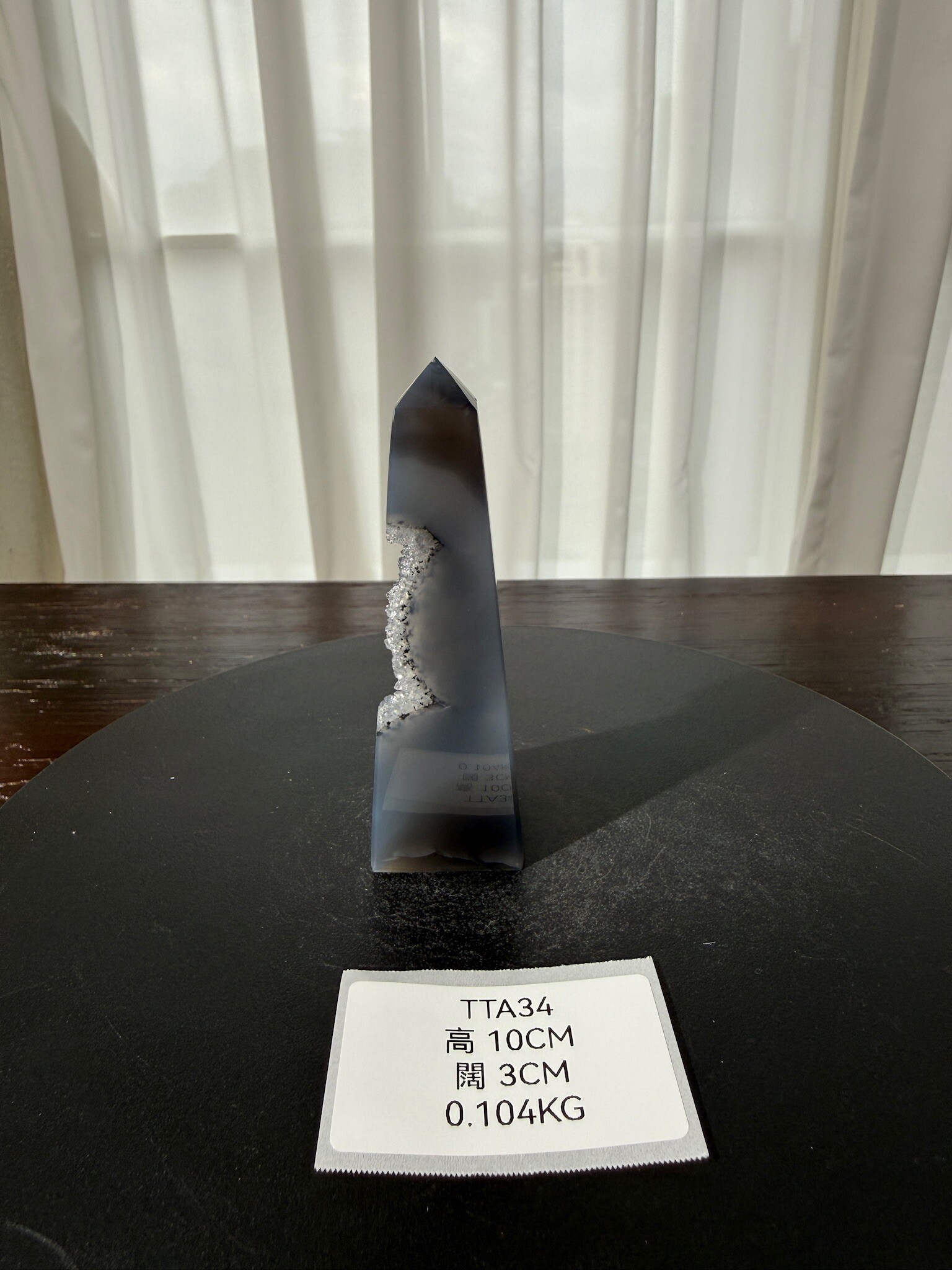 ZA361 TTA34 瑪瑙水晶方尖碑 高度10cm 闊度3cm 重量0.104kg