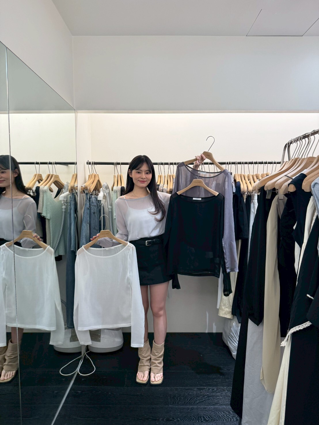 OB6107 透膚疊穿必買上衣