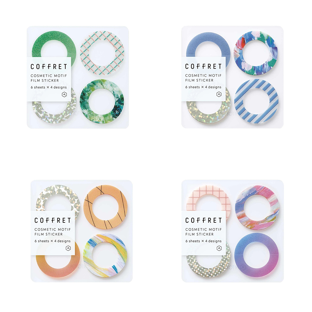 HITOTOKI｜COFFRET 調色盤薄膜貼紙 II 圈型 (共4色)