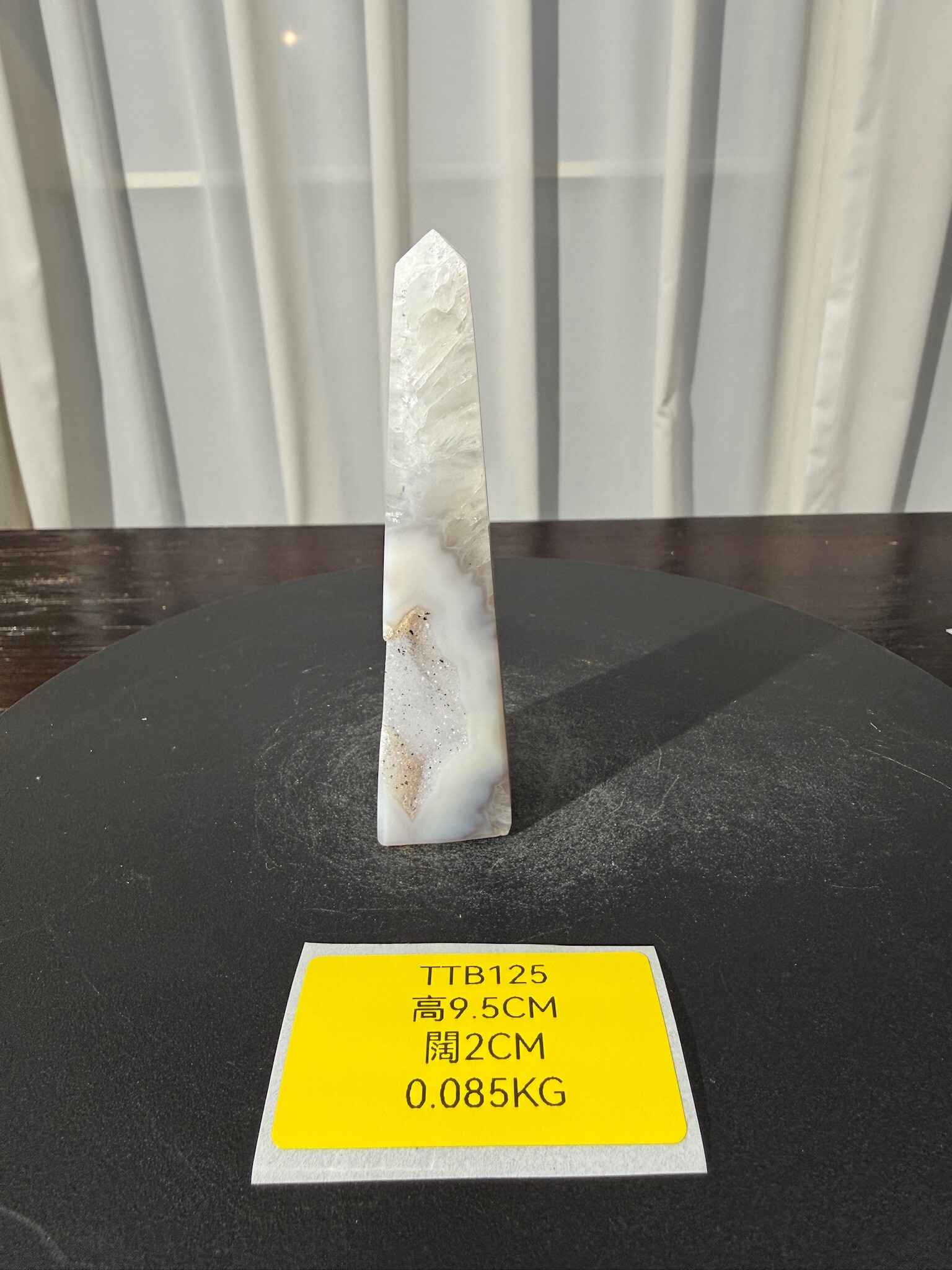 ZA512 TTB125 瑪瑙水晶方尖碑 高度9.5cm 闊度2cm 重量0.085kg