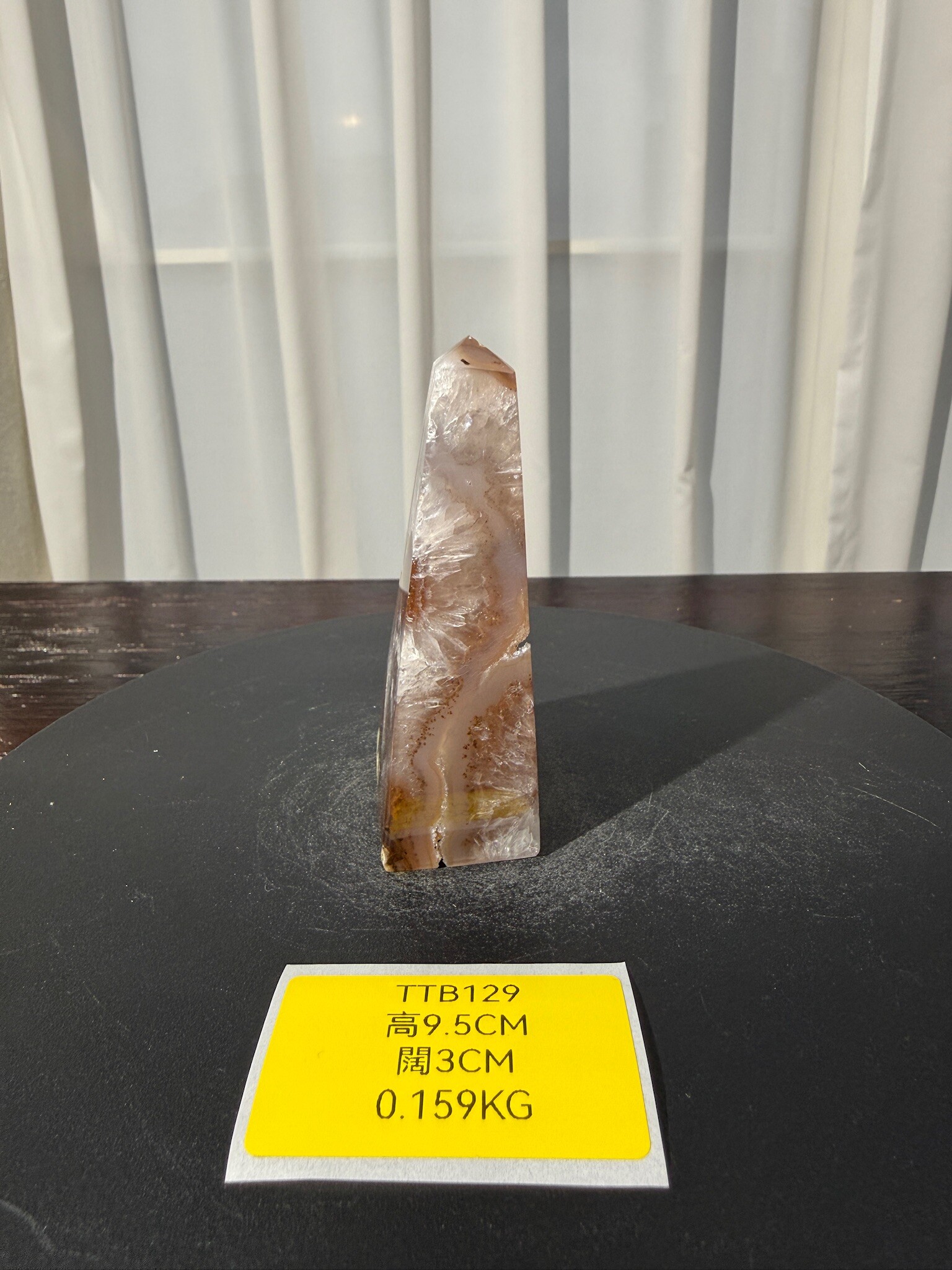 ZA516 TTB129 瑪瑙水晶方尖碑 高度9.5cm 闊度3cm 重量0.159kg