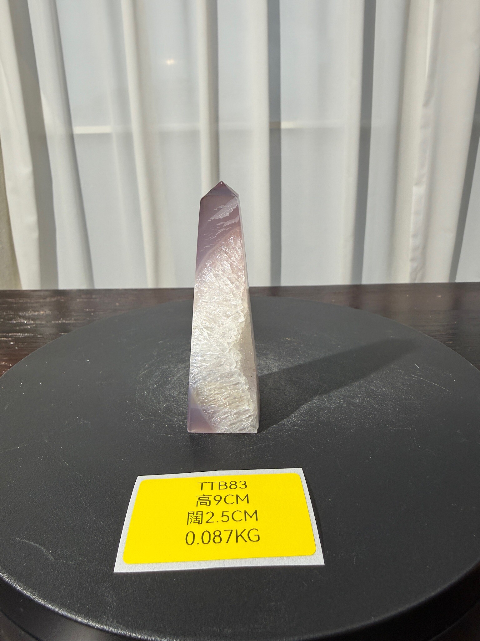 ZA470 TTB83 瑪瑙水晶方尖碑 高度9cm 闊度2.5cm 重量0.087kg