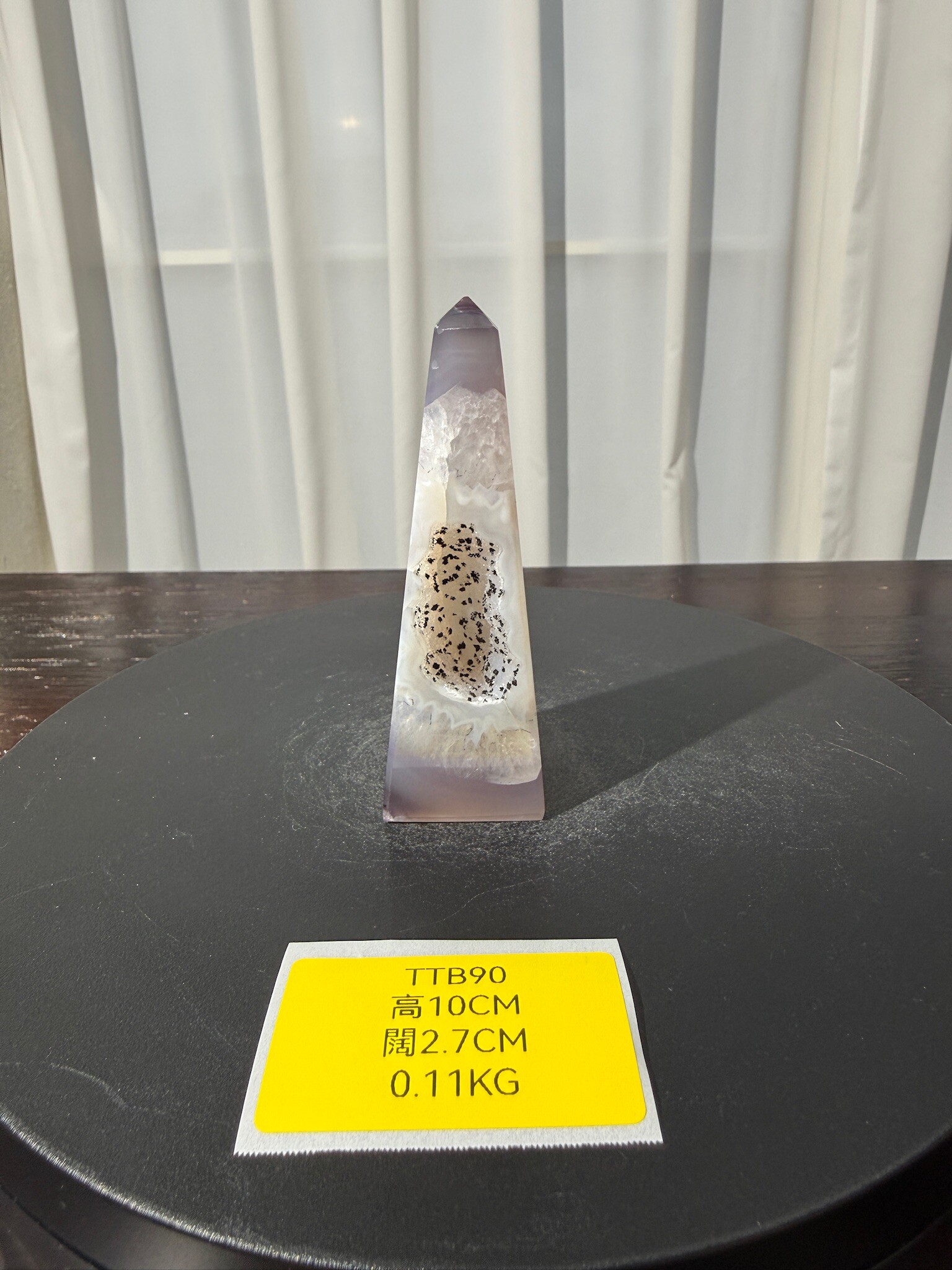 ZA477 TTB90 瑪瑙水晶方尖碑 高度10cm 闊度2.7cm 重量0.11kg