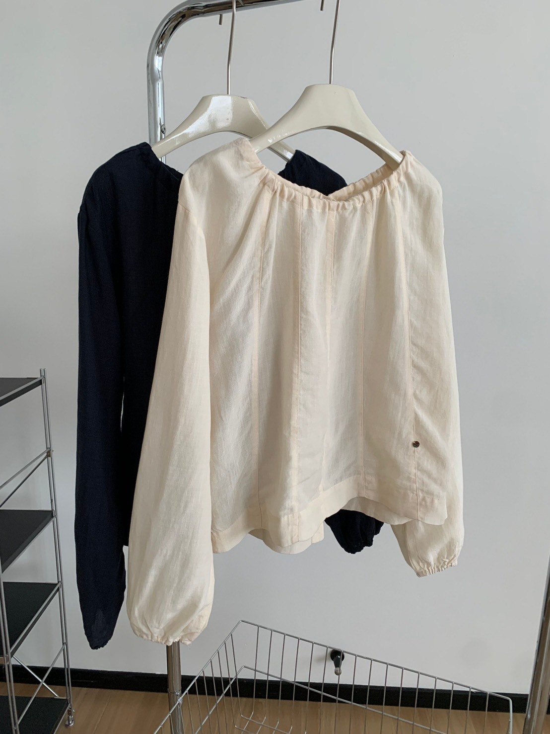 No.4166 天絲苧麻一字飄帶襯衫外套
