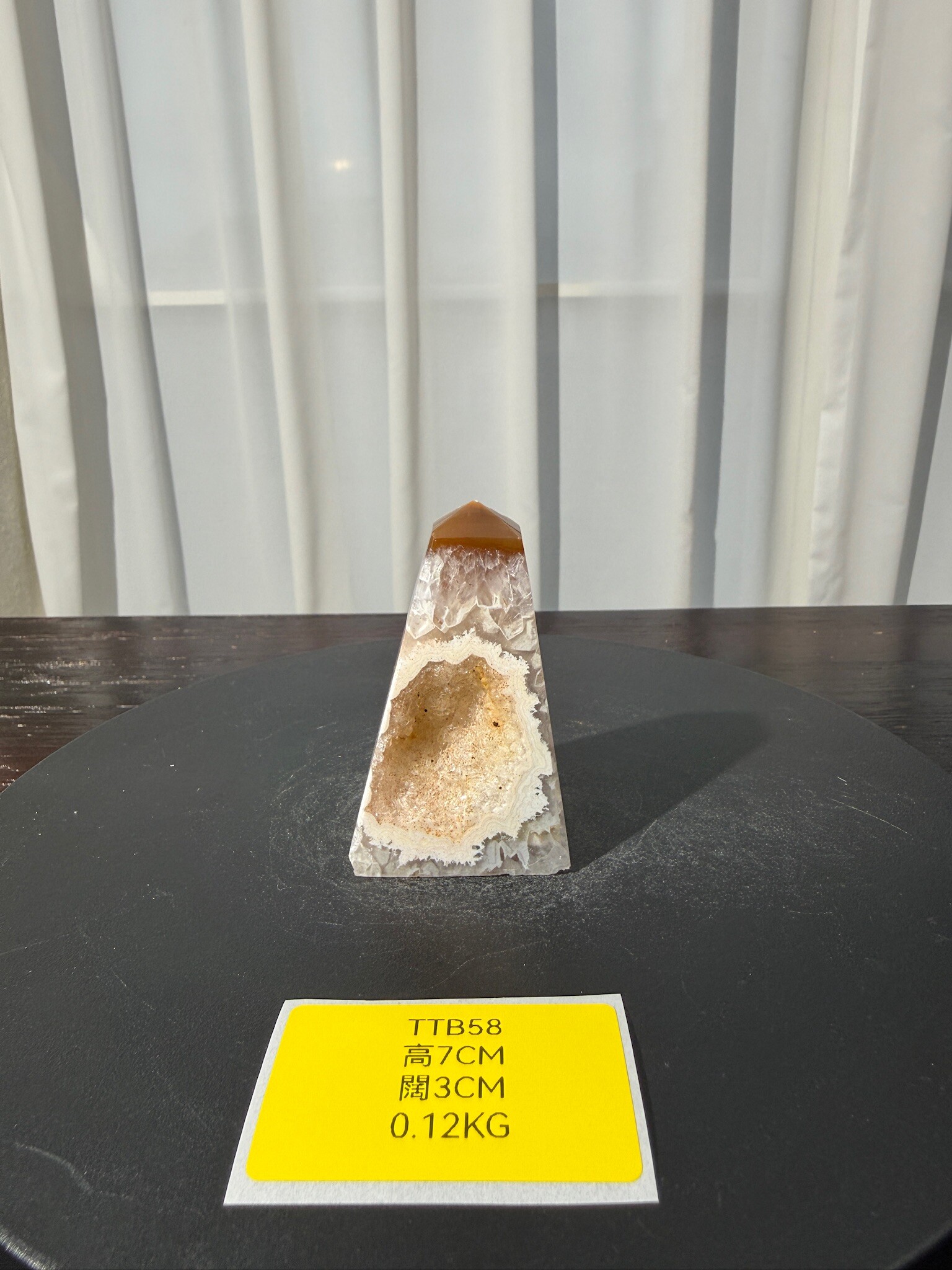 ZA445 TTB58 瑪瑙水晶方尖碑 高度7cm 闊度3cm 重量0.12kg