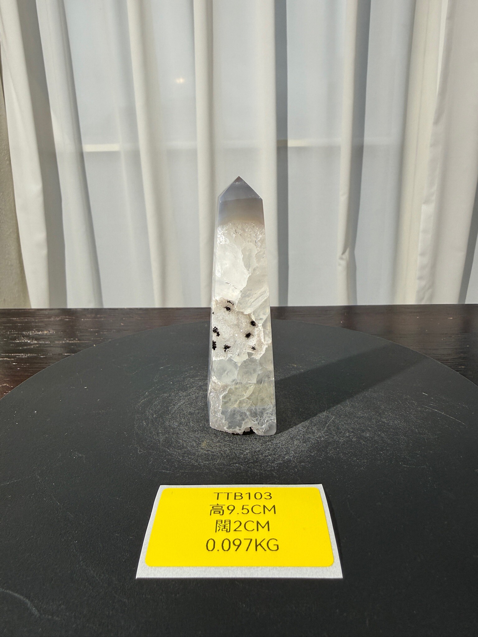 ZA490 TTB103 瑪瑙水晶方尖碑 高度9.5cm 闊度2cm 重量0.097kg